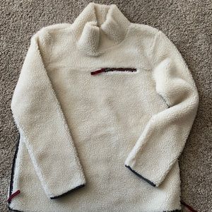 L.L. Bean Cream Sherpa Fleece Pullover